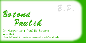 botond paulik business card